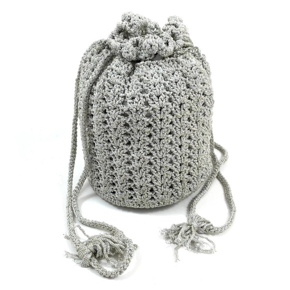 ❌SOLD❌ Vintage handmade silver woven mini pouch bag - Picture 2 of 9